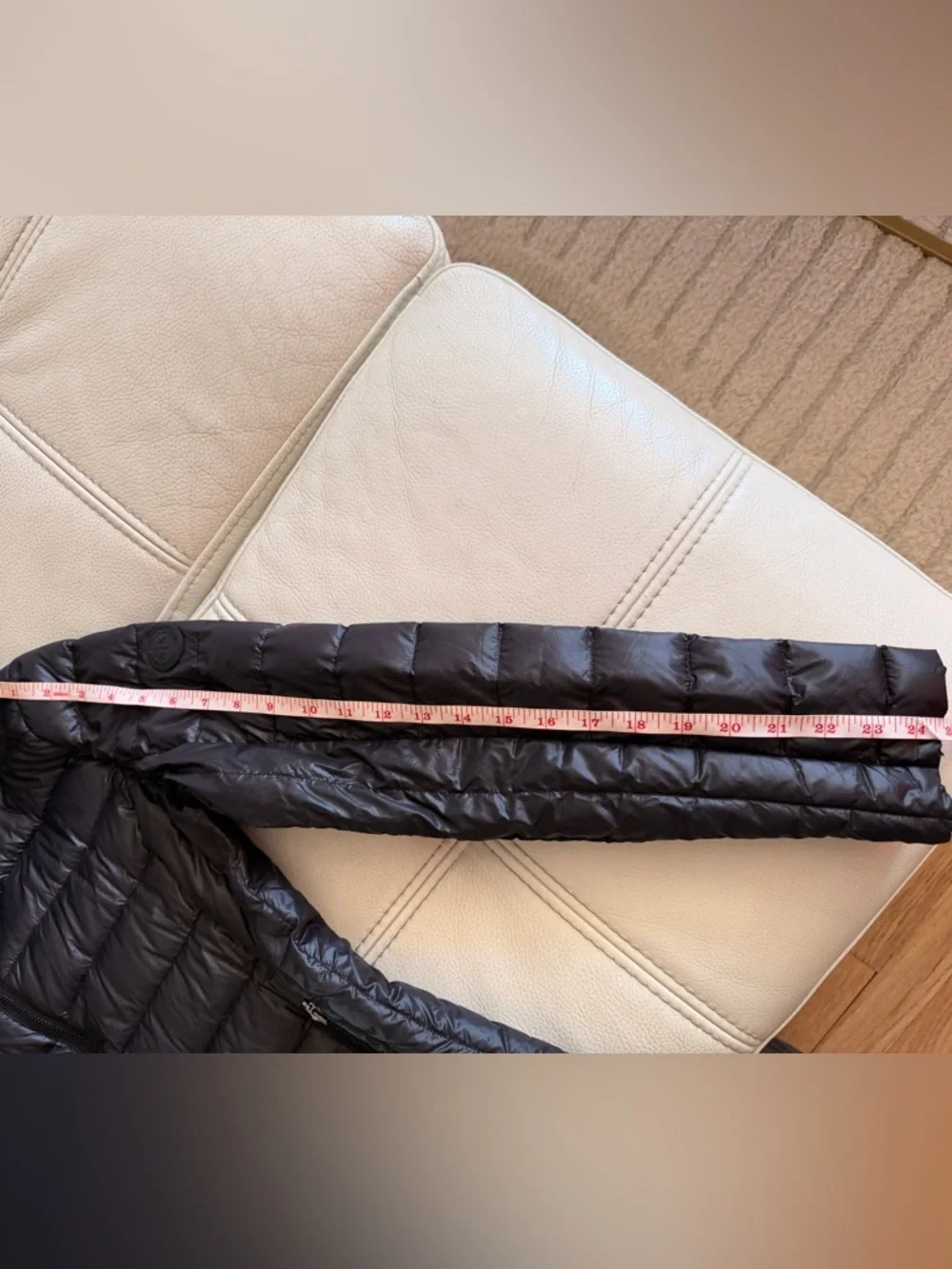 ARMANI EXCHANGE LIGHTWEIGHT QUILTED NYLON DOWN BLACK JACKET IN SMALL - Picture 12 of 15